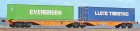 40250 ACME Articulated Container car type Sggmrss 90 of Wascosa loaded with containers